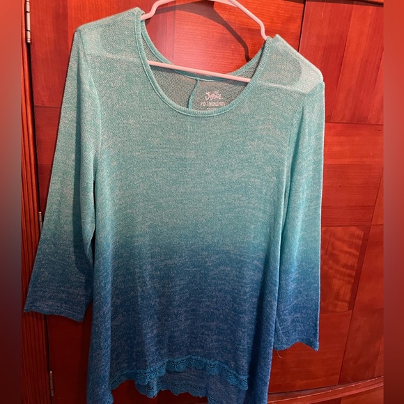 Justice 2PC long sleeve blouse bundle size 20 - Picture 3 of 3